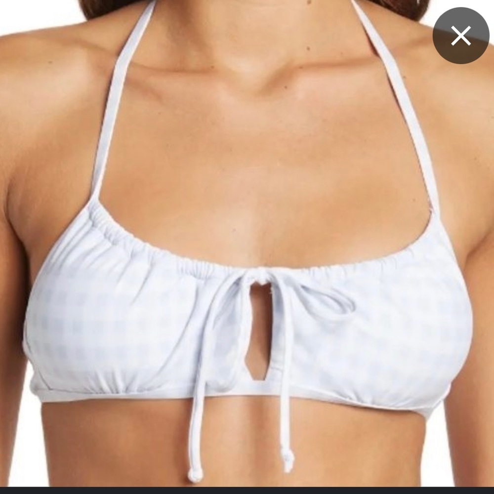 VYB Gingram Cutout Bralette Bikini Top Large